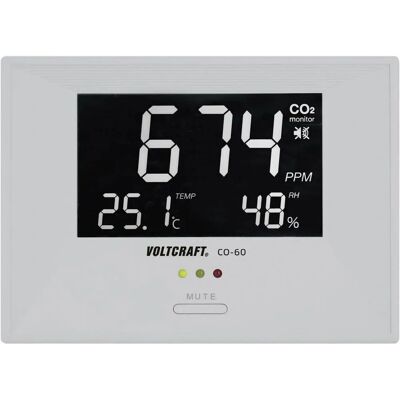 VOLTCRAFT CO-60 Luchtkwaliteitsindicator - CO2, Temp, Vochtigheid VOLTCRAFT CO-60 Luchtkwaliteitsindicator - CO2, Temp, Vochtigheid