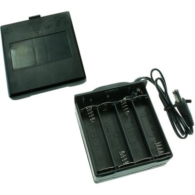 Batterihölje - För 8 AA, 5,5mm kontakt, 410mm kabel - Batterilagring Batterihölje - För 8 AA, 5,5mm kontakt, 410mm kabel - Batterilagring