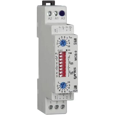 Entes MCB-9 Zeitverzögerungsrelais - Multifunktion 24V/AC/DC, 230V AC - Relais Entes MCB-9 Zeitverzögerungsrelais - Multifunktion 24V/AC/DC, 230V AC - Relais