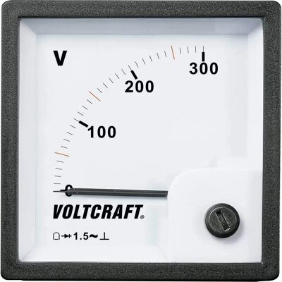 Voltcraft AM-72x72/300V Analog Panel Meter - 300 V Moving Coil Voltcraft AM-72x72/300V Analog Panel Meter - 300 V Moving Coil