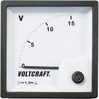 VOLTCRAFT AM-72x72/15V Compteur analogique encastrable - Publicité VOLTCRAFT AM-72x72/15V Compteur analogique encastrable - Publicité