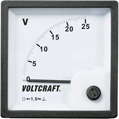 Voltcraft AM-72x72/25V Analoge Panel-Anzeige - 25 V bewegliche Spule Voltcraft AM-72x72/25V Analoge Panel-Anzeige - 25 V bewegliche Spule