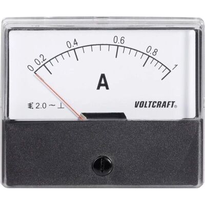 VOLTCRAFT AM-70X60/1A Analoges Panelmeter - 1A AC, Weiß/Grau VOLTCRAFT AM-70X60/1A Analoges Panelmeter - 1A AC, Weiß/Grau
