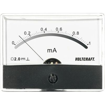 Voltcraft AM-86X65/1mA Mètre analogique de panneau - 86x65mm, 1mA, Noir/Blanc - Publicité Voltcraft AM-86X65/1mA Mètre analogique de panneau - 86x65mm, 1mA, Noir/Blanc - Publicité