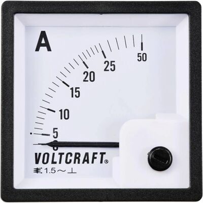 Voltcraft AM-72X72/25A Compteur analogique de panneau - 25 A, Noir/Blanc - Publicité Voltcraft AM-72X72/25A Compteur analogique de panneau - 25 A, Noir/Blanc - Publicité
