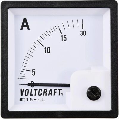 VOLTCRAFT AM-72X72/15A Mètre de panneau analogique - 15A, Noir/Blanc, Compact - Publicité VOLTCRAFT AM-72X72/15A Mètre de panneau analogique - 15A, Noir/Blanc, Compact - Publicité