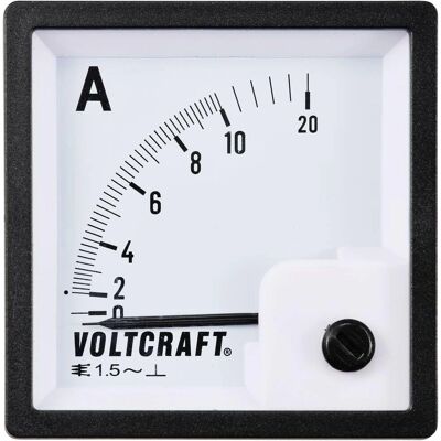 VOLTCRAFT AM-72X72/10A Analoge Panelanzeige - 10A, Schwarz/Weiß, Einstellbare Skala VOLTCRAFT AM-72X72/10A Analoge Panelanzeige - 10A, Schwarz/Weiß, Einstellbare Skala