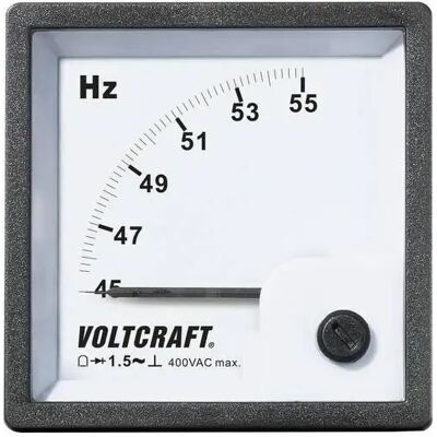 Voltcraft AM-72X72/50Hz Mètre de panneau analogique - Plage 45-55Hz, 380-400V/AC, Bobine mobile - Publicité Voltcraft AM-72X72/50Hz Mètre de panneau analogique - Plage 45-55Hz, 380-400V/AC, Bobine mobile - Publicité