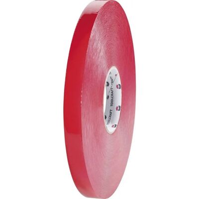 Toolcraft Dubbelhäftande polyestertejp - 33m x 20mm - Transparent - Tejp, Värmetålig, UV-beständig Toolcraft Dubbelhäftande polyestertejp - 33m x 20mm - Transparent - Tejp, Värmetålig, UV-beständig