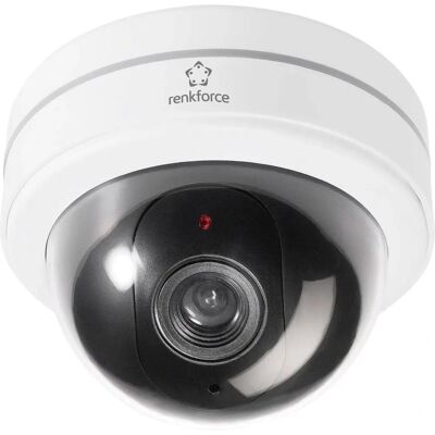 Caméra factice Renkforce Dome - Caméra de surveillance avec LED clignotante - Publicité Caméra factice Renkforce Dome - Caméra de surveillance avec LED clignotante - Publicité