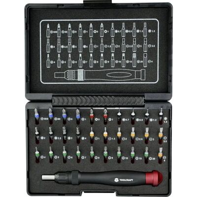 Toolcraft 809204 Mikrobits-sæt med ratchet-håndtag - Mikrobits-sæt Toolcraft 809204 Mikrobits-sæt med ratchet-håndtag - Mikrobits-sæt