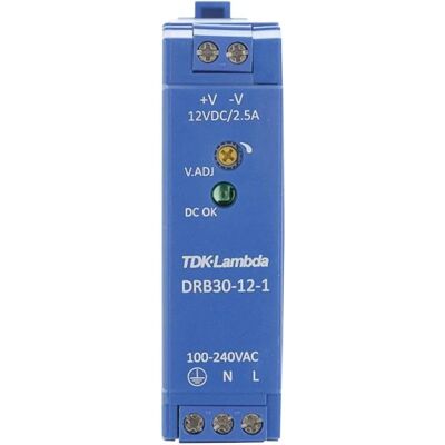 TDK Lambda DRB30-12-1 DIN-skena Netzteil - 12 V/DC 2.5 A TDK Lambda DRB30-12-1 DIN-skena Netzteil - 12 V/DC 2.5 A