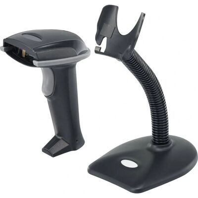 Renkforce LS6320E USB Strekkodeskanner - 1D Laser, Svart, Handhållen Renkforce LS6320E USB Strekkodeskanner - 1D Laser, Svart, Handhållen