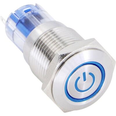 TRU Components LAS2GQF-11ET/B/12V/S/P Bouton IP65 Bleu - Pushbutton TRU Components LAS2GQF-11ET/B/12V/S/P Bouton IP65 Bleu - Pushbutton