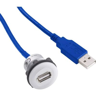 TRU COMPONENTS USB-12 USB-inbouwstekker - USB 3.0, 60cm kabel, Zilver TRU COMPONENTS USB-12 USB-inbouwstekker - USB 3.0, 60cm kabel, Zilver