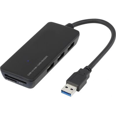 Conrad RF-4027443 Lecteur de cartes USB et concentrateur - Noir - Publicité Conrad RF-4027443 Lecteur de cartes USB et concentrateur - Noir - Publicité