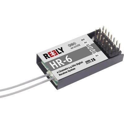 Récepteur 6 canaux Reely HR-6 - Système de connecteur JR - Publicité Récepteur 6 canaux Reely HR-6 - Système de connecteur JR - Publicité