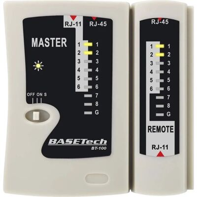 Testeur de câbles BT-100 - RJ-45, RJ-11 - Automatique, Jusqu’à CAT7 - Publicité Testeur de câbles BT-100 - RJ-45, RJ-11 - Automatique, Jusqu’à CAT7 - Publicité