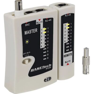Basetech BT-200 Kabeltester - RJ-45, RJ-11, BNC Basetech BT-200 Kabeltester - RJ-45, RJ-11, BNC