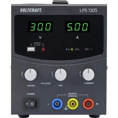 Laboratorium-voeding VOLTCRAFT LPS1305 - Instelbaar 0-30VDC 0-5A 150W Laboratorium-voeding VOLTCRAFT LPS1305 - Instelbaar 0-30VDC 0-5A 150W