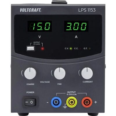 VOLTCRAFT LPS1153 - Labovoeding instelbaar - 0-15 V, 0-3 A VOLTCRAFT LPS1153 - Labovoeding instelbaar - 0-15 V, 0-3 A