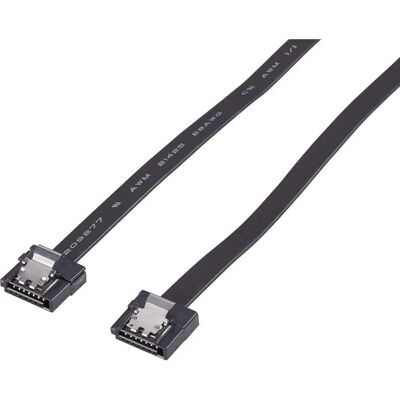 Cavo SATA Renkforce - Supporta SATA III 6 Gbit/s - Flessibile, Corto, Nero Cavo SATA Renkforce - Supporta SATA III 6 Gbit/s - Flessibile, Corto, Nero