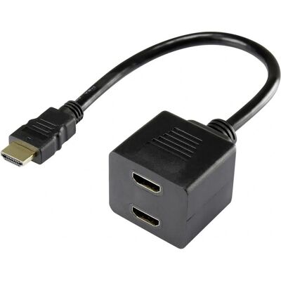 Renkforce RF-4212177 HDMI Kabel - 0,2m - Schwarz - Typ A Renkforce RF-4212177 HDMI Kabel - 0,2m - Schwarz - Typ A