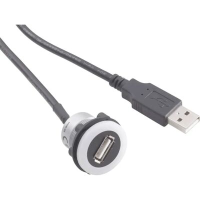 Tru Components USB-05-BK USB-Einbaubuchse - Zuverlässiges USB 2.0 mit Beleuchtung - 60cm Tru Components USB-05-BK USB-Einbaubuchse - Zuverlässiges USB 2.0 mit Beleuchtung - 60cm