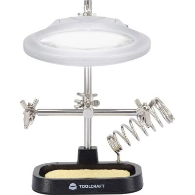 Toolcraft Dritte Hand Löthilfe - LED-Lupe, Klammern, Ständer Toolcraft Dritte Hand Löthilfe - LED-Lupe, Klammern, Ständer