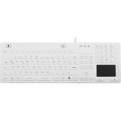 Renkforce iM-IKB110-WH Industrielles USB-Tastatur - Staub- und spritzwassergeschützt Renkforce iM-IKB110-WH Industrielles USB-Tastatur - Staub- und spritzwassergeschützt