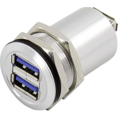 TRU COMPONENTS USB-14 Dubbele vrouwelijke USB 3.0 verlengsnoer TRU COMPONENTS USB-14 Dubbele vrouwelijke USB 3.0 verlengsnoer