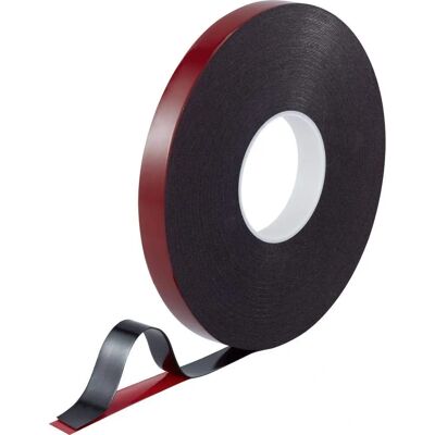 TOOLCRAFT Cinta doble cara - Rojo/Negro - 30m x 20mm TOOLCRAFT Cinta doble cara - Rojo/Negro - 30m x 20mm