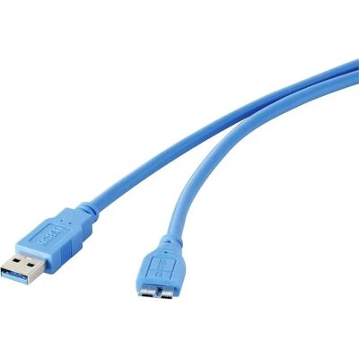 Cavo USB 3.0 Renkforce - Blu - 0,3 m - Trasferimento dati Cavo USB 3.0 Renkforce - Blu - 0,3 m - Trasferimento dati