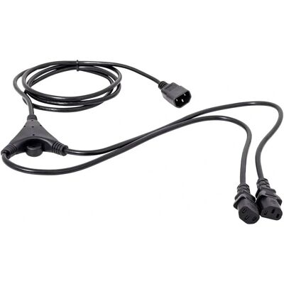 Hawa 1008272 IEC Y-kabel Zwart - Y-adapter voor stroomverlenging Hawa 1008272 IEC Y-kabel Zwart - Y-adapter voor stroomverlenging