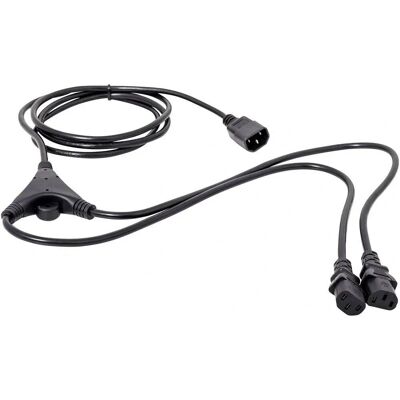 HAWA 5m IEC Y-kabel zwart - Verlengsnoer HAWA 5m IEC Y-kabel zwart - Verlengsnoer