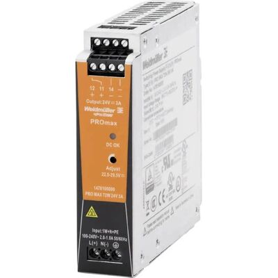 Weidmüller PRO MAX 72W 24V 3A Netzteil - DIN-Schiene Weidmüller PRO MAX 72W 24V 3A Netzteil - DIN-Schiene