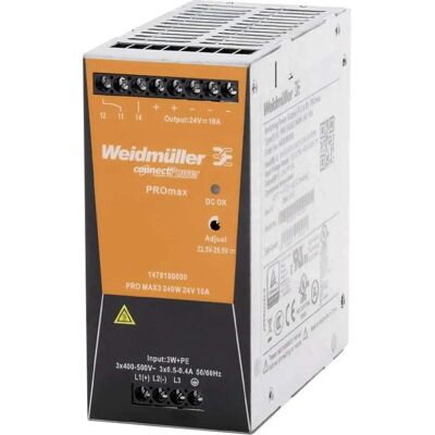 Weidmüller PRO MAX3 Netzteil - 480W 24V 20A DIN-Schiene Weidmüller PRO MAX3 Netzteil - 480W 24V 20A DIN-Schiene
