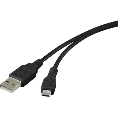 Câble USB Renkforce RF-4316220 - USB 2.0, 1m, Noir - Publicité Câble USB Renkforce RF-4316220 - USB 2.0, 1m, Noir - Publicité