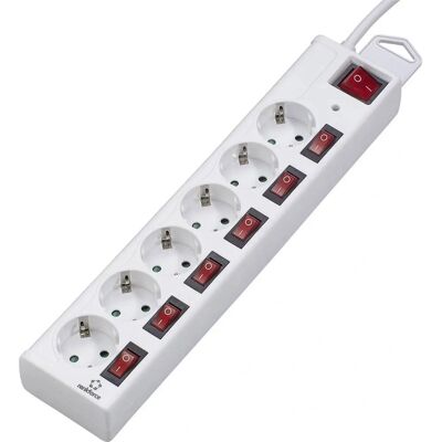Renkforce 6-weg overspanningsbeveiligde stekkerdoos - Power Strip Renkforce 6-weg overspanningsbeveiligde stekkerdoos - Power Strip