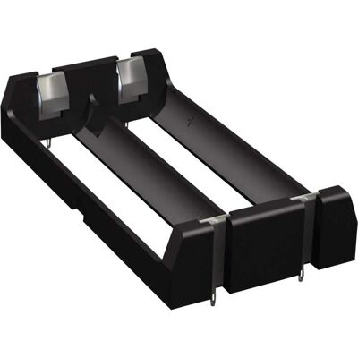 Keystone Electronics 1049 Supporto Batteria - per 2 x 18650, Profilo Basso, Nero Keystone Electronics 1049 Supporto Batteria - per 2 x 18650, Profilo Basso, Nero