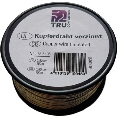 TRU COMPONENTS Drut miedziany - Ø 1,20 mm - 10 m - Bez izolacji TRU COMPONENTS Drut miedziany - Ø 1,20 mm - 10 m - Bez izolacji