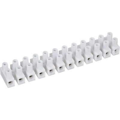 TRU Components 523702 Bornier - 12 pôles, Blanc TRU Components 523702 Bornier - 12 pôles, Blanc