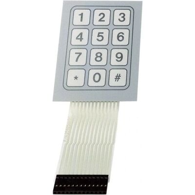 TRU Components SU709948 Membranknapp - 12 knappar - Säkerhet TRU Components SU709948 Membranknapp - 12 knappar - Säkerhet