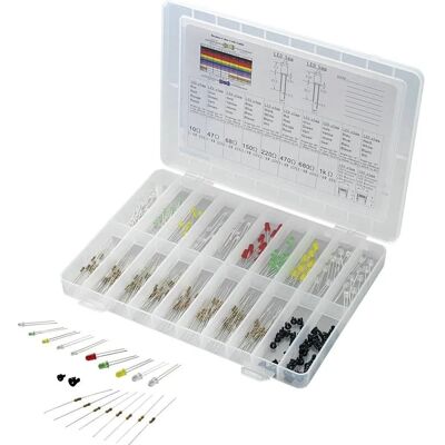 TRU Components Standard LED-Set - Med motstånd och hållare TRU Components Standard LED-Set - Med motstånd och hållare