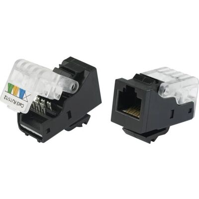 Fiche femelle modulaire RJ12 TRU Components - Droite Noire Fiche femelle modulaire RJ12 TRU Components - Droite Noire