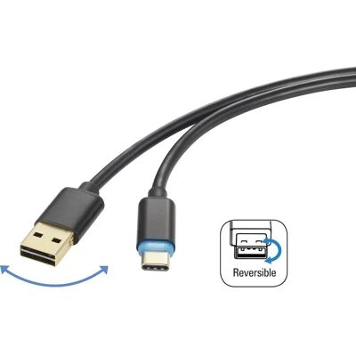 Renkforce USB 2.0 USB-C Kabel - 1,5m - Sort - USB-kabel Renkforce USB 2.0 USB-C Kabel - 1,5m - Sort - USB-kabel