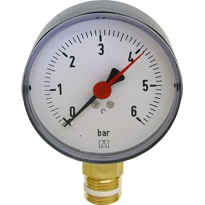 Afriso 63563 Manometer - 0-6 bar, senkrecht, 80mm, 1/2" Anschluss Afriso 63563 Manometer - 0-6 bar, senkrecht, 80mm, 1/2" Anschluss