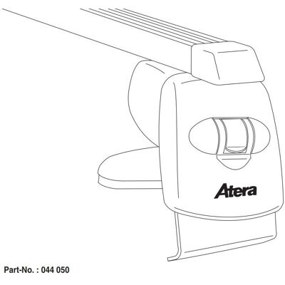 ATERA - SIGNO 044050 - Acero - para canaletas - Barra portaequipajes ATERA - SIGNO 044050 - Acero - para canaletas - Barra portaequipajes