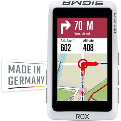 Sigma Weiß ROX 12.1 EVO Fahrrad-GPS - Kartenavigation Sigma Weiß ROX 12.1 EVO Fahrrad-GPS - Kartenavigation
