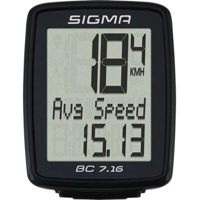 Sigma BC 7.16 Fahrradcomputer - Wasserdicht, Made in Japan Sigma BC 7.16 Fahrradcomputer - Wasserdicht, Made in Japan